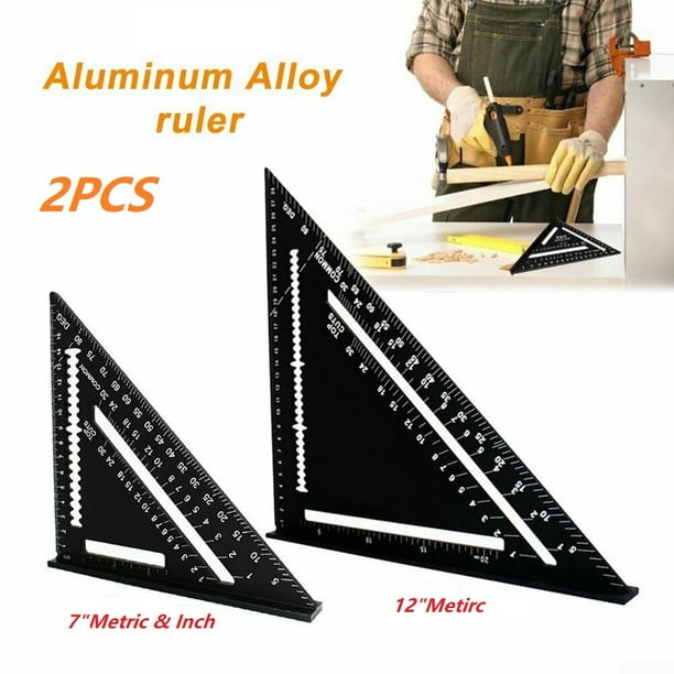 12" Aluminum Alloy Triangle Ruler Square Quick Roofing Rafter Measuring Guide 12" Aluminum Alloy Triangle Ruler Square Quick Roofing Rafter Measuring Guide
